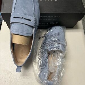 Vionic Women’s Uptown vintage blue suede Slip-On Loafers